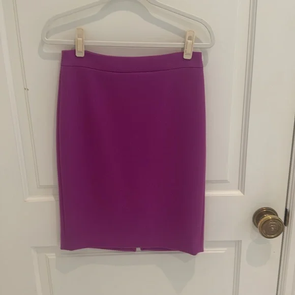 J Crew raspberry wool skirt sz 2 - Picture 5 of 7